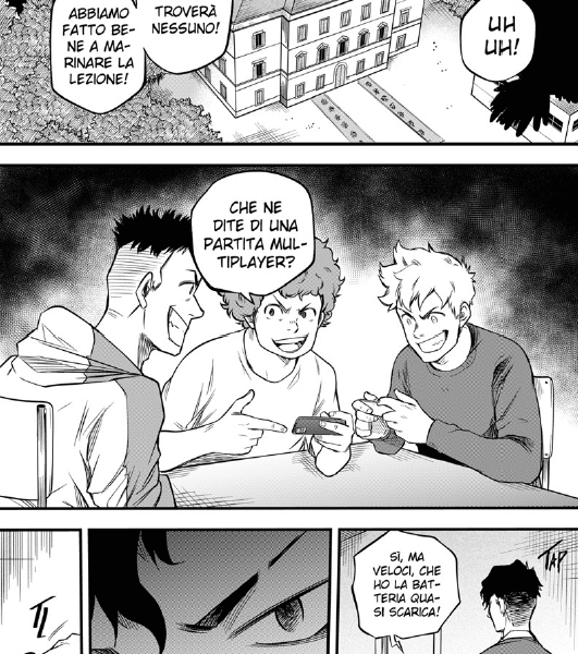 Page from the comic "Hell School" on Manga Issho n. 2